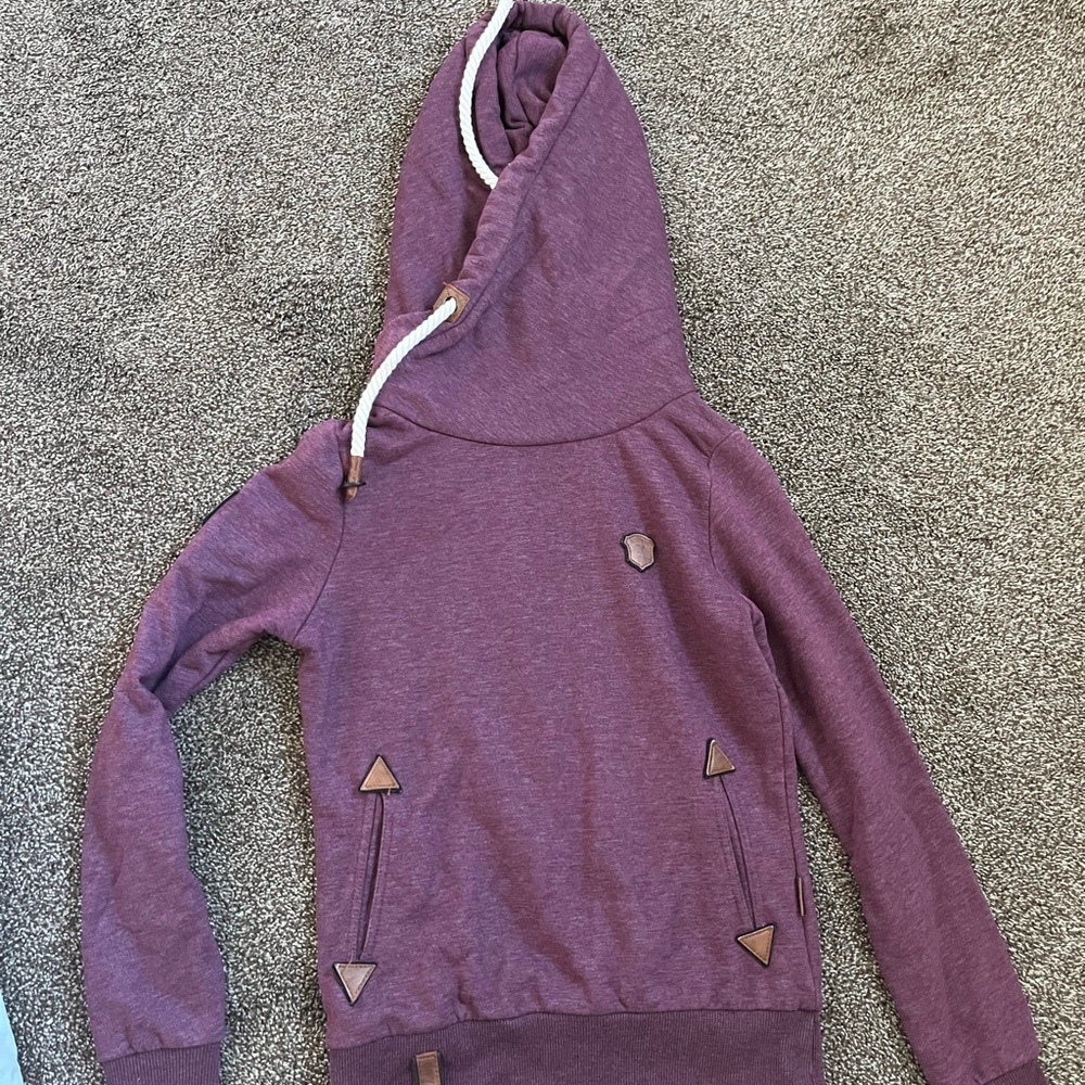 Naketano Purple Hoodie with Unique Accents